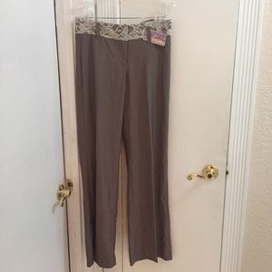 XOXO Lace Waistband Dress Pants